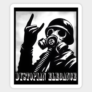 Cool Gas Mask Metalhead Soldier Magnet